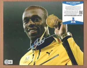 USAIN BOLT Signed Autograph Auto Olympics 8x10 Color Photo Beckett π COA - Picture 1 of 3