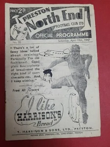 PRESTON NORTH END v PORTSMOUTH 1946/47 FIRST DIVISION ~VERY SCARCE~F/P - Picture 1 of 8