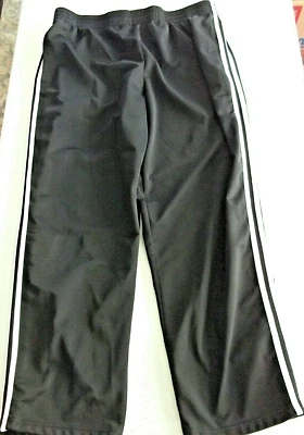 Pantalones elásticos negros Highland Outfitters poliéster rayas blancas bolsillos/talla XL Foto 1 de 4
