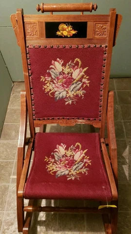 Vintage Foldable Wood Rocking Chair Cover