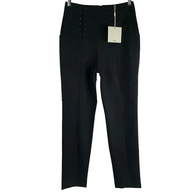 Pantalones Tibi para mujer talla 4 negros Anson cintura alta pantalón al tobillo elástico $495 nuevos con etiquetas Foto 1 de 4