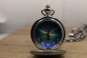 Relic Folio Pocket Watch Mens 46mm Case Gray Dial Quartz Three Hands New Batt - Picture 1 of 6