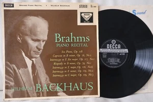 SXL 2222 ED1 Brahms Piano Recital Wilhelm Backhaus 1958 ED1 Decca stereo WBG LP - Imagen 1 de 5