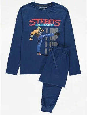 STREETS OF RAGE PYJAMA SET / BLUE / SMALL / GREAT PRESENT IDEA - Image 1 of 4