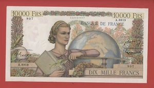 FRANCIA 10000 FRANCOS 1955 PICK # 132d XF. - Imagen 1 de 2
