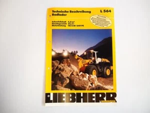 Prospekt Liebherr L564 Radlader Technische Beschreibung 1997 Label - Bild 1 von 2