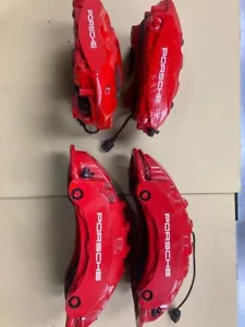 Porsche Cayenne 958 Genuine 2014 Mode Front And Rear Brake Caliper Set Used - Picture 1 of 10