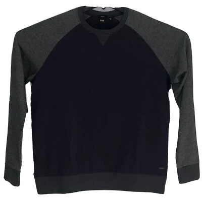 Sudadera Hugo Boss Hombre Talla XXL (Ajuste Ajustado) Color Azul Marino y Gris Etiqueta Negra Foto 1 de 4