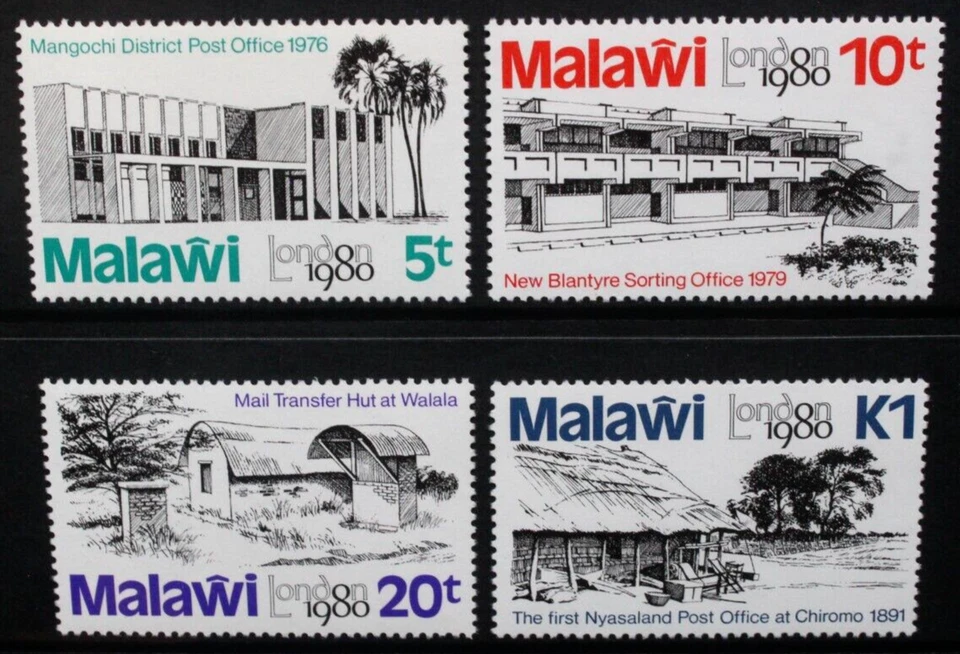 MALAWI 1980 London 1980 International Stamp Exhibition. Set of 4. MNH. SG615/618 - Image 1 of 1