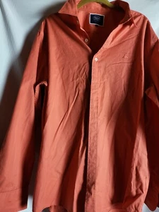 Charles Tyrwhitt Shirt Men Large 16.5 Orange Long Sleeve French Cuff Classic Fit - Picture 1 of 5
