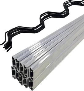 6.6 FT Lock Channel and Spring Wire for Greenhouse Aluminum Alloy Lock Channel - Picture 1 of 15