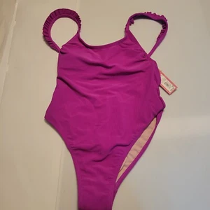 Juniors' Xhilaration One Piece Swimsuit, Purple, Medium, Brand NEW - Picture 1 of 7