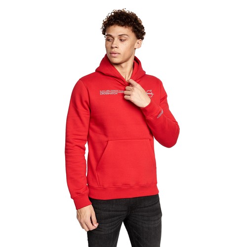 VETEMENTS Felpa con cappuccio uomo Crosshatch Karver accogliente casual tutti i giorni maglione rosso