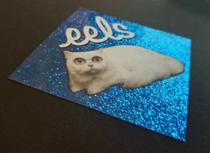 Eels Sticker Square 1996 Promo Cat Big Eyes Sparkly 4x4 - Picture 1 of 1