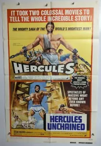 Póster original de la película 1973 de dos películas colosales "Hércules / Hércules desatado" - Imagen 1 de 1
