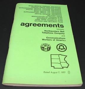 Northwestern Bell Telephone Co & Communication Workers of America 1977 Vereinbarung - Bild 1 von 4