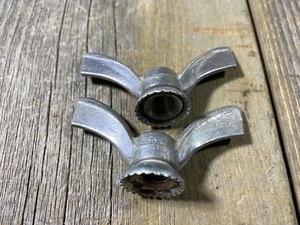 VINTAGE BIKE BICYCLE HUB WING NUTS 3/8-26TPI ALLOY NEW WHEEL WINGNUTS WING NUT - Picture 1 of 2