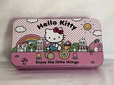 2024 Sanrio Hello Kitty 铅笔盒 粉色 自行车 彩虹色 — 第 1/4 张图片