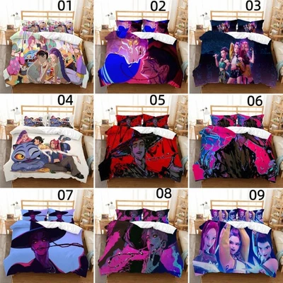 KPop Demon Hunters Single Double Queen King Bed Duvet Quilt Doona Cover Set - Bild 1 von 4