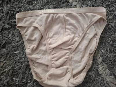 NeW Vs Vintage 2005 Cotton Logo Bikini Size Small Nude - Image 1 of 2