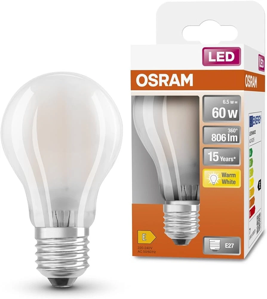 DGE LED Glühbirne E27 6W – Entspricht 60W, 2700K Warmweiß, 600LM, 3er-Pack, Nicht Dimmbar
