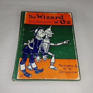 The Wizard of Oz by L Frank Baum Pictures by W.W. Denslow 1903 Hardcover Book - Foto 1 di 24