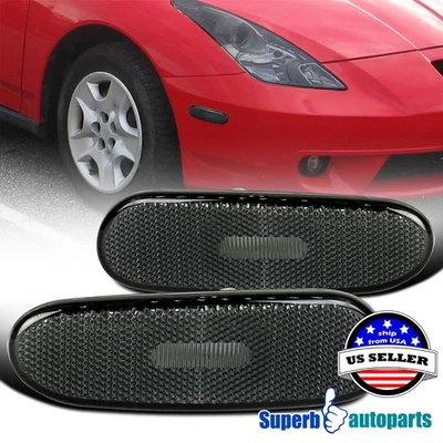 Fit 2000-2005 Toyota Celica 00-05 MR2 Side Marker Turn Signal Lights Lamps Smoke Foto 1 de 4