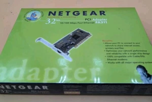 New Sealed Netgear 32 bit PCI Adapter FA311 10/100 Mbps Fast Ethernet - Picture 1 of 2