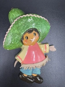 Vintage De Sela Made In Mexico Christmas Ornament Child (WS-125) - Picture 1 of 12