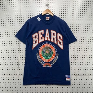 VTG 90s Chicago Bears Nutmeg Shirt Mens Large Fit M Single Stitch NFL USA19x30 - Picture 1 of 19