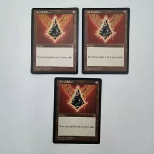✔️🪄🫥SET OF 3 MTG Jet Medallion #292 Tempest Magic The Gathering 1997 📸SEE📸 - Picture 1 of 19