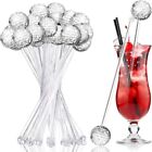 10Pcs Multiple Colors The Stirring Rod Reusable Mirror Ball  Drinks