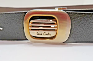 Cinturón de vestir Pierre Cardin de cuero negro para hombre - Hebilla DouTone 40/100 - Imagen 1 de 7