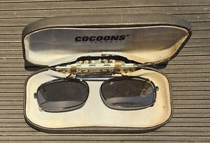 Cocoons Clip-On Sunglasses Polarized Antique Bronze used good condition w/case - Picture 1 of 5