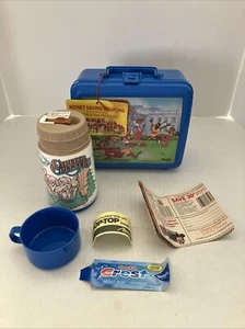 Vintage 1992 Capitol Critters Aladdin Blue Lunch Box & Thermos Set -Read Desc - Picture 1 of 24