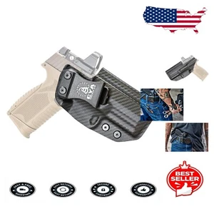 Lightweight Carbon Fiber IWB Holster with Adjustable Retention - USA Made - Picture 1 of 8