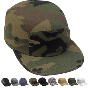 Street Cap 5 Panel Urban Engineer Hat Adjustable Army Military Tactical Camo - Picture 1 of 12