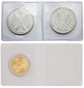 Doppel Münztaschen Täschchen Hülle Hüllen für 30 40 60mm Doppelmünzhüllen - Bild 1 von 5