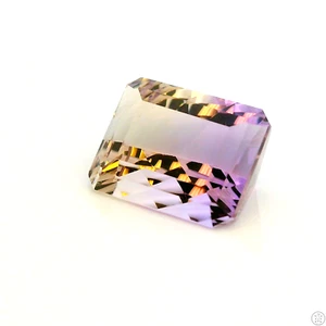2.82 Carat Natural Ametrine 10 x 8 mm Emerald Faceted Gemstone Loose Amethyst - Picture 1 of 9