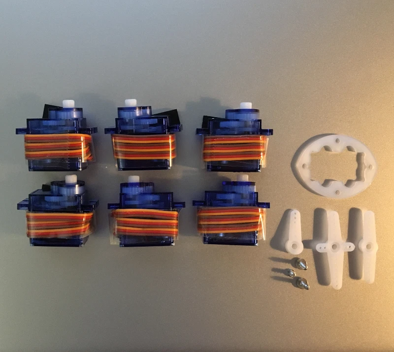 6 x 9g SG Servo Motor 90 Decigrams, Ø5mm Tower, Light Pro & Hobby FSEN ■ - Image 1 of 1