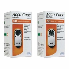 100 Accu-chek Mobile strisce reattive diabete test glucosio scadenza: 02-2021
