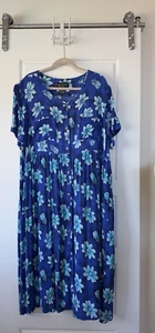 Jamie Brooke Vintage 90's Floral Midi Dress Plus Size 20 Women's Short Sleeves - Imagen 1 de 8