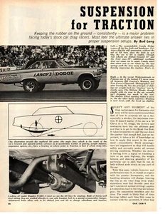 1965 DRAG RACING PROPER SUSPENSION SETUPS ~ ORIGINAL 7-PAGE ARTICLE - Picture 1 of 2