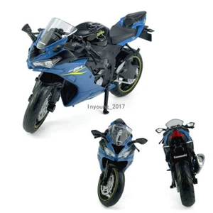 1:12 Scale 2023 Kawasaki Ninja ZX-6R Diecast Motorcycle Model Collection Blue - Picture 1 of 7