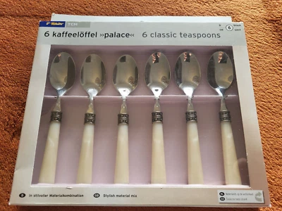 TCM Tchibo  6 Kaffeelöffel  Perlmutt Optik palace  Besteck ovp - Bild 1 von 2