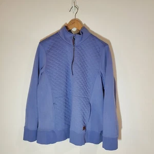 LL Bean Women's Quilted Quarter-Zip Pullover/color Larkspur/TA502745/size XL - Picture 1 of 5
