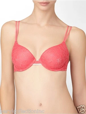 Nuevo con etiquetas Sexy Sujetador Calvin Klein Instinto Demi Encaje ROSA 34C F3569 2BG BE Foto 1 de 2