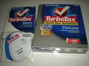 Turbotax 2005 Deluxe (and state) with Turbotax 2004 Basic and 2003 Basic. New. - Picture 1 of 1