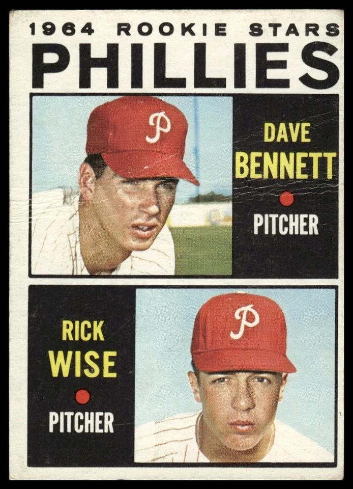 1964 Topps #561 Phillies 1964 Rookie Stars (Dave Bennett / Rick Wise) RS, RC Foto 1 de 2