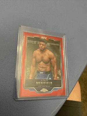 2025 Topps Chrome UFC Red Refractor 2/5 #159 Alonzo Menifield SSP Stud 🔥 - Image 1 of 4